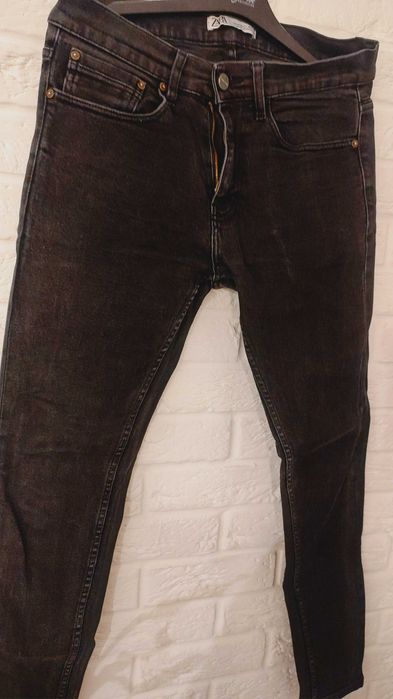 Jeansy Zara slim czarne