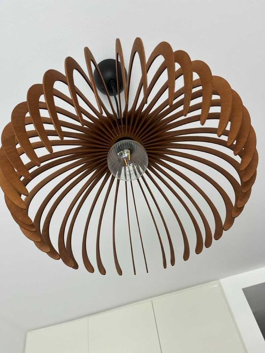Wooden Slatted Pendant Light