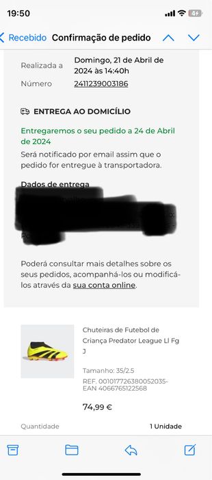 Chuteiras adidas como novas 35