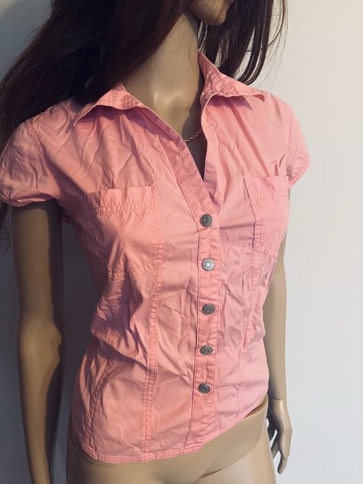 Rozowa koszula damska rozm L krotki rekaw