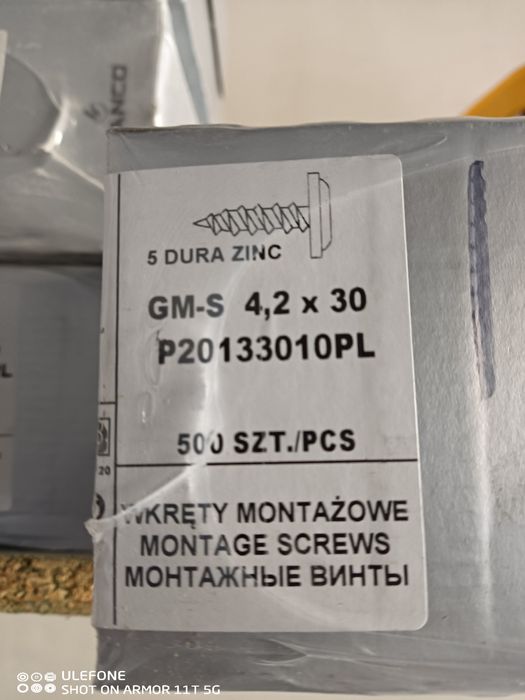 Wkręty do blachy na rąbek