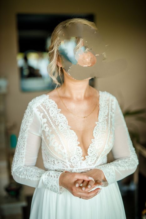 Suknia Ślubna Boho/rustykalna/romantyczna/Litera A