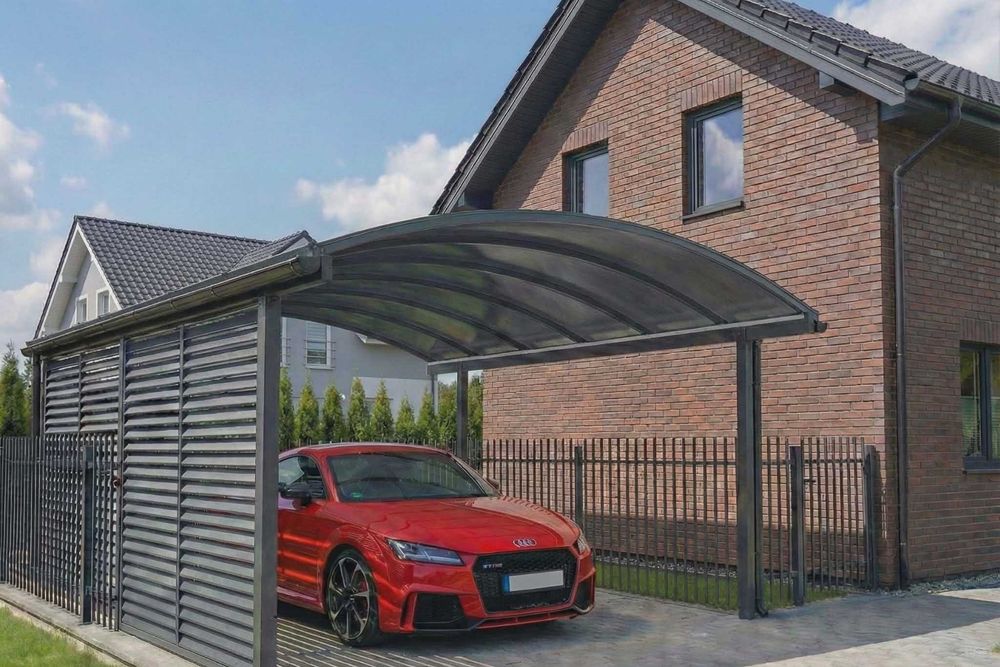 Carport Stalowa wiata na samochód 3mx5.25m wiata samochodowa LED opcja