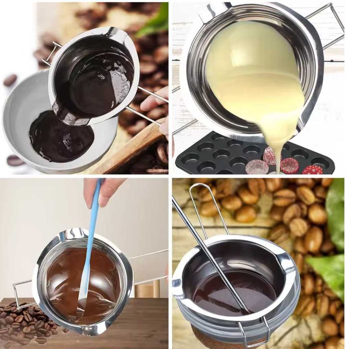 Panela inox para banho-maria, fondue.