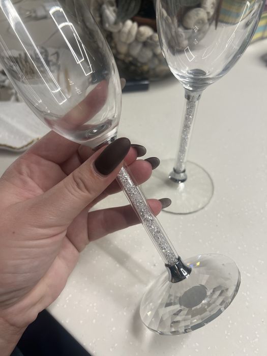 Весільні бокали з кристалами