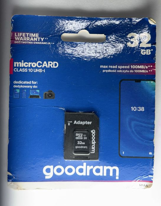 Goodram microSD 32GB (Class 10, UHS-I, ~100 MB/s)