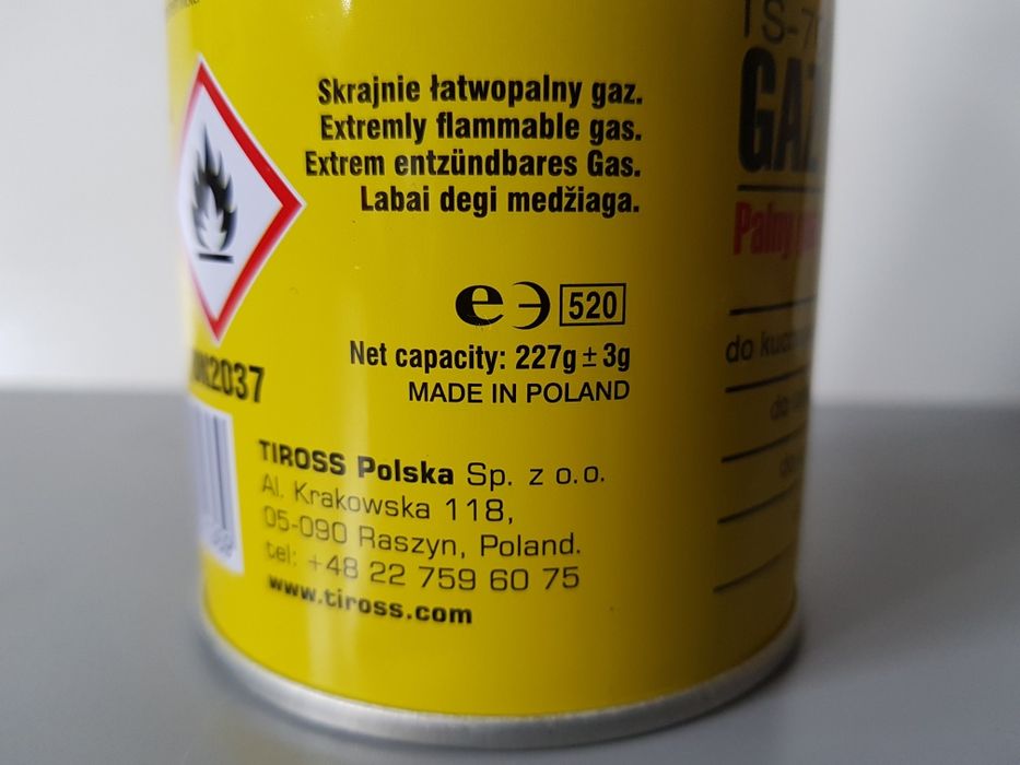 Gaz Butan TS-700, 227gr do grila, palnika