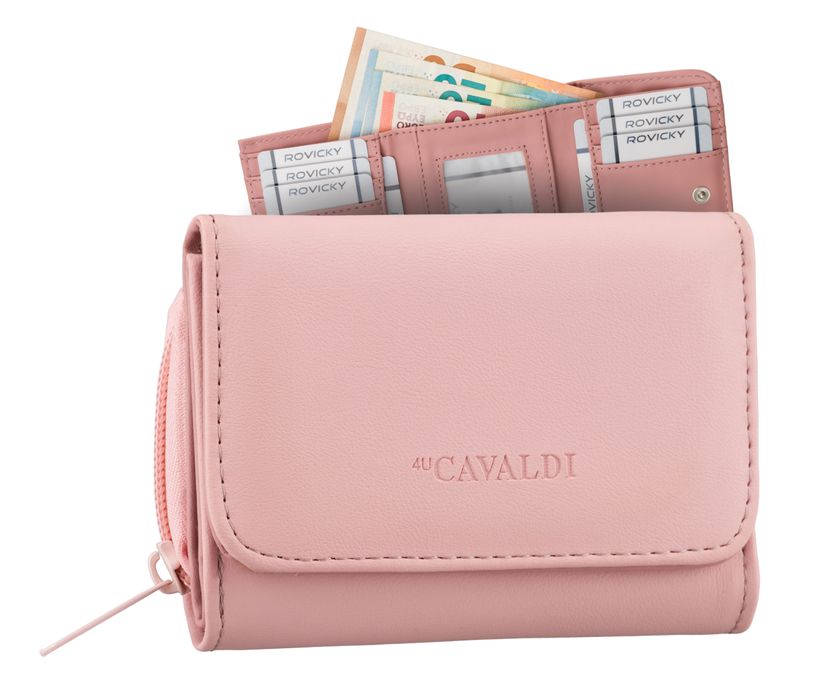 Portfel damski PU K-206L-BL 8433 PINK