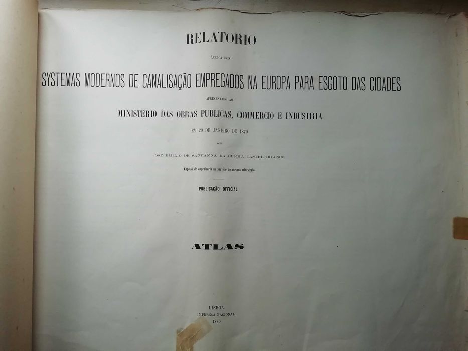 Plantas dos sistemas de canalização das cidades Europeias- data 1879