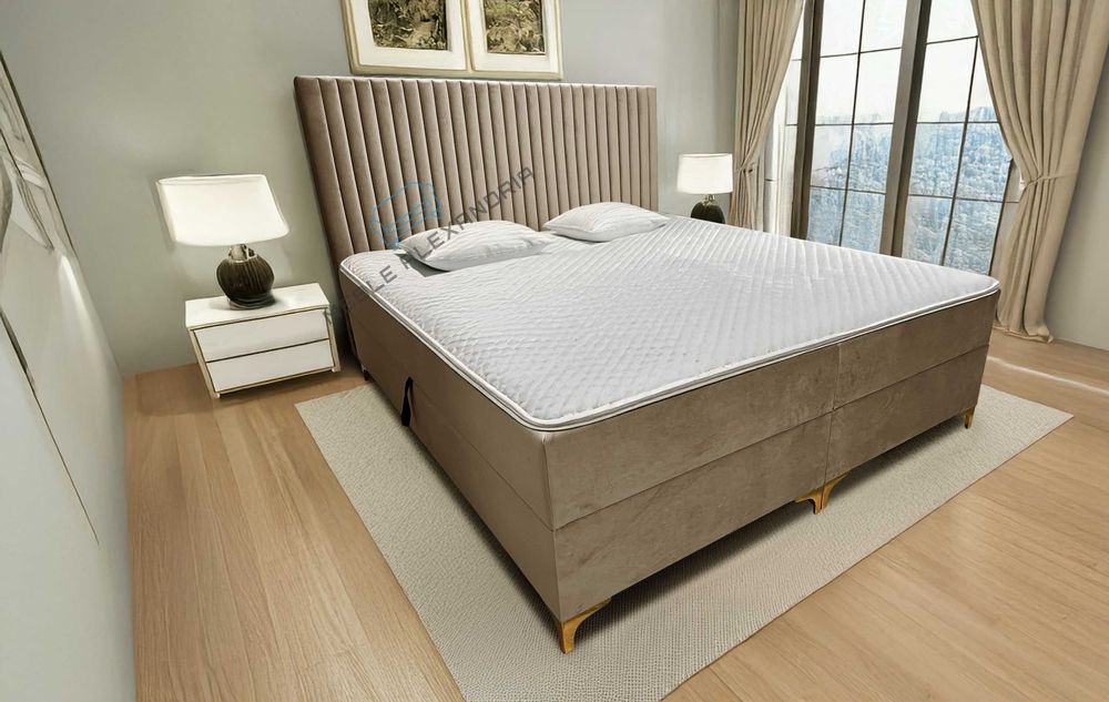 Łóżko kontynentalne POSO 120, 140, 160, 180 PRODUCENT POCKET