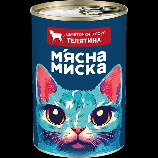 Корм для котов Мясная Миска 415г (кусочки в соусе)