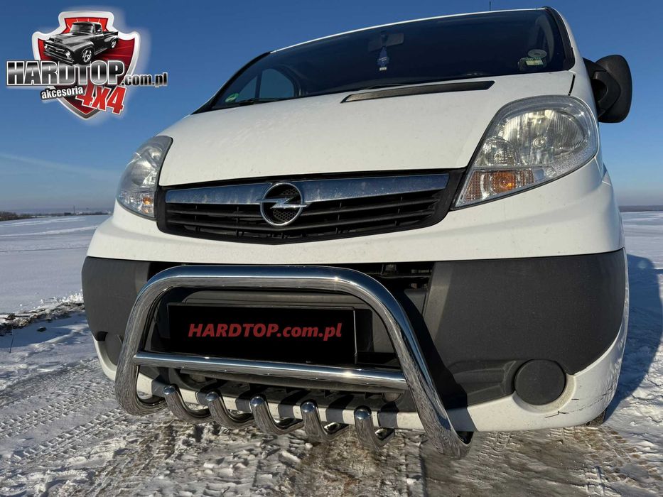 Orurowanie Przednie Niskie Kły - Opel Vivaro - Stal nierdzewna Baranek