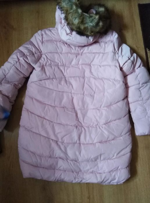 Nowa 42 kurtka zimowa pudrowy róż XL