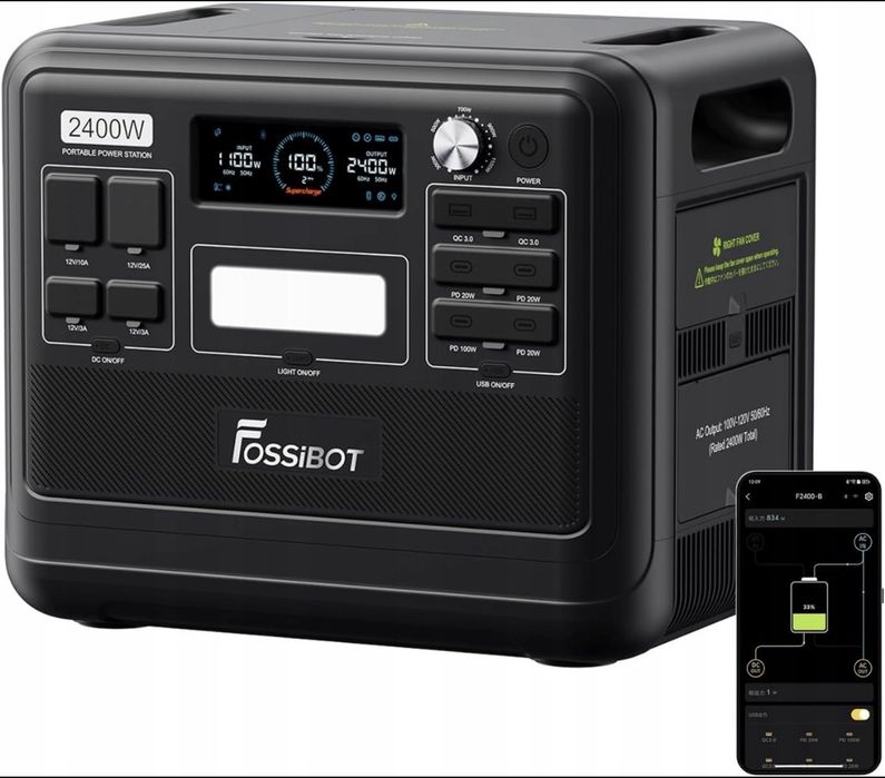 Портативна зарядна станьція FOSSiBOT F2400, 2200W/2048Wh