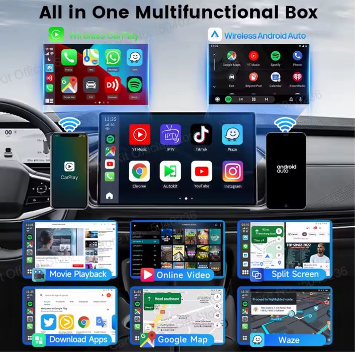 Carlinkit S2F 4/64Gb Android приставка для CarPlay та AndroidAuto