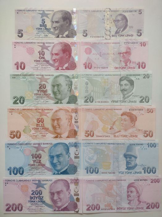 Продам наборы банкнот Турции, UNC, банкноты Турции