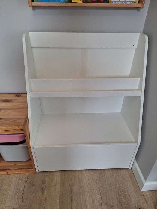 Ikea BERGIG Biały regał na książki z szufladą