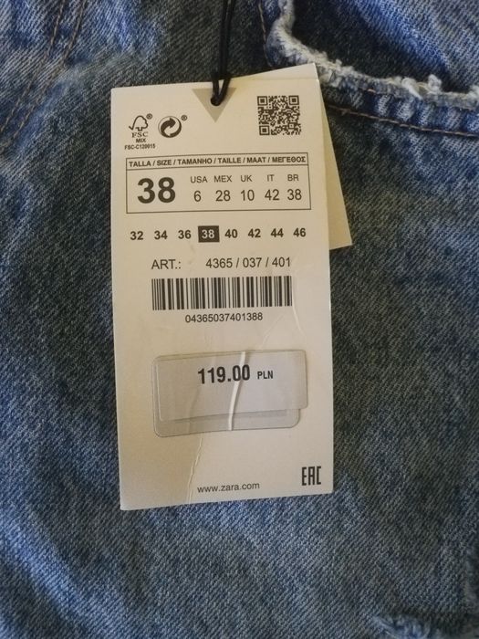 NOWE spodnie ZARA o wartości 119zl