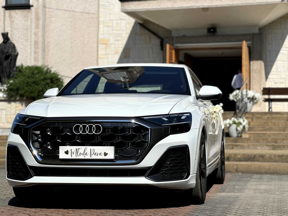 Samochód, Auto do ślubu, Lift BIAŁE AUDI Q8 - 2024, auto na wesele