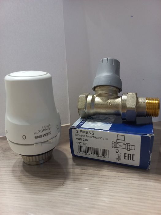 Термоголовка Siemens RTN51+кран