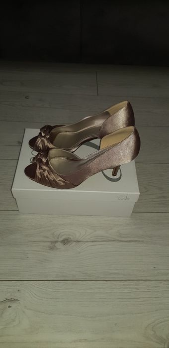 Satynowe szpilki, buty na obcasie, Code, 38