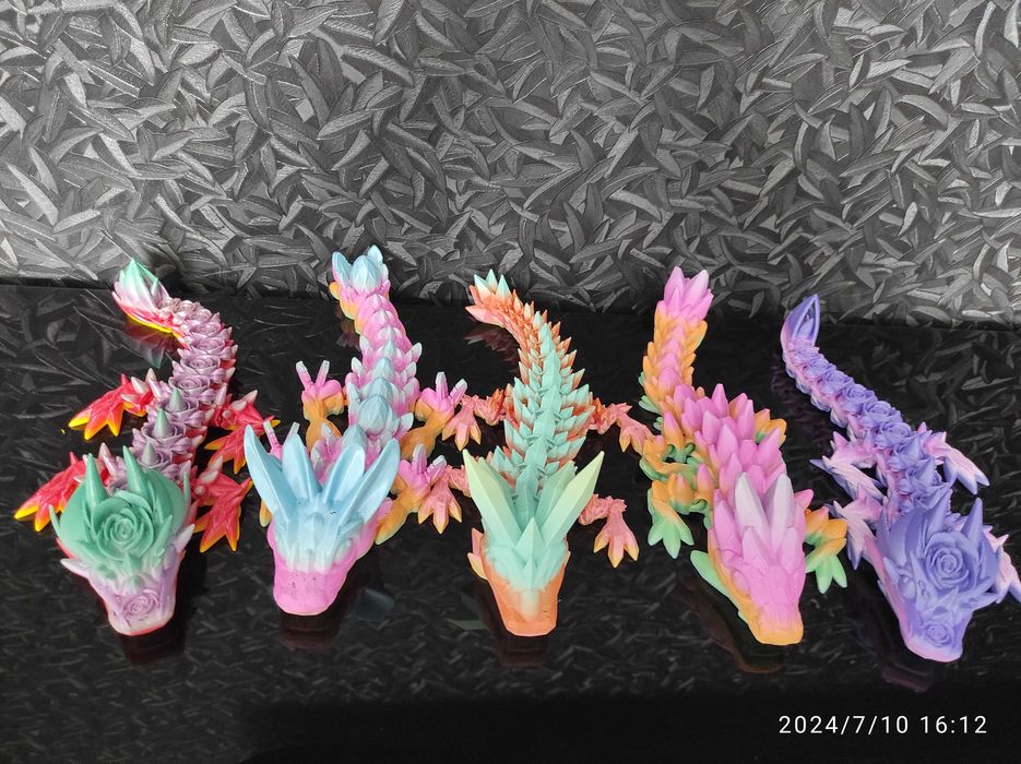 Niepowtarzalne Smoki "Baby Dragons" z PLA 3D - Kolorowe i Ekologiczne