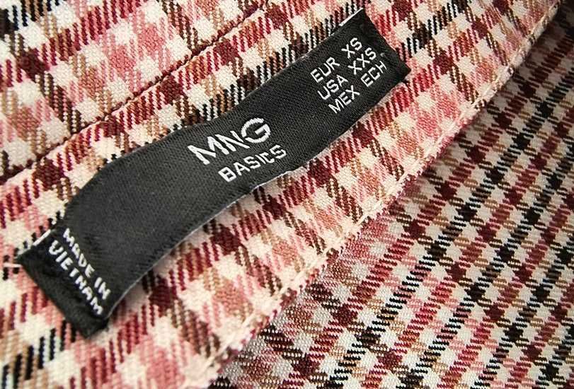 Mango * sukienka tunika kopertowa w pepitkę kratka * 34 XS