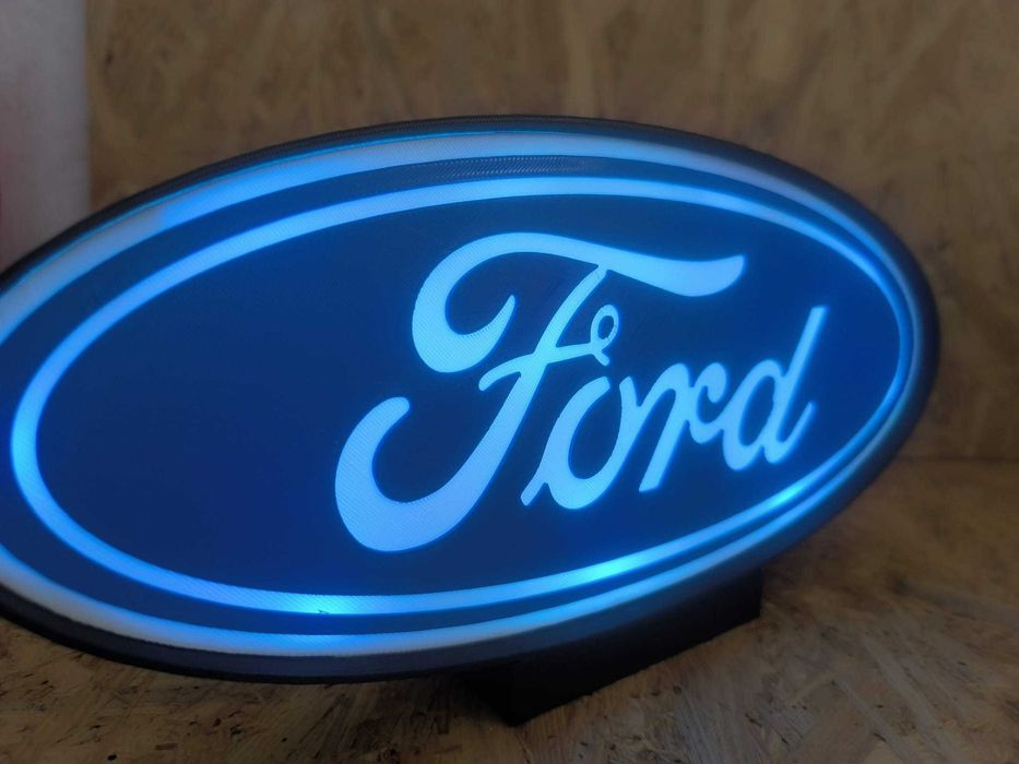 Luminária Decorativa / Lightbox Ford – LED com Cabo USB
