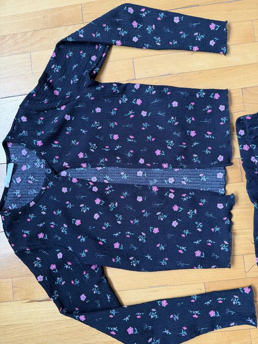 Komplet spodniczka bluzka w kwiatki Primark 140