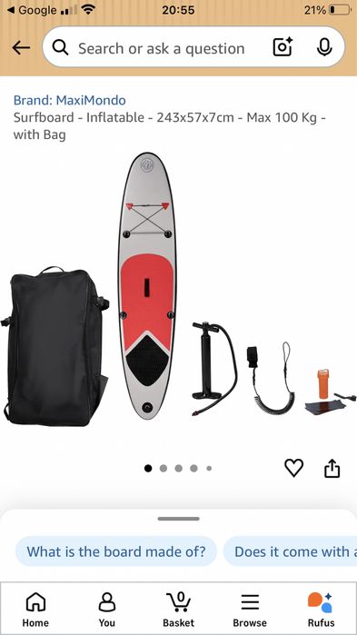 Prancha surf insuflavel