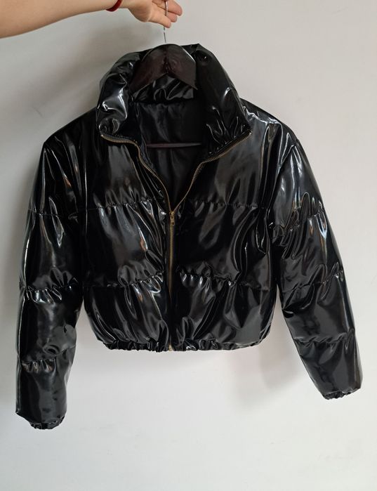 Czarna kurtka winylowa latexowa Bliss Uni