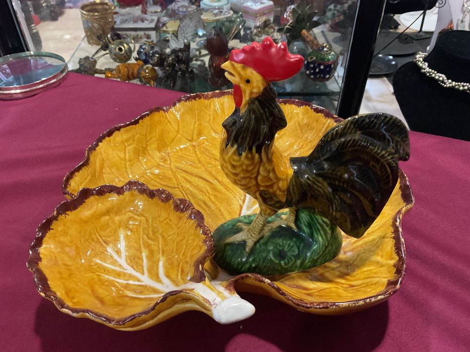 Bordalo prato para apetizers com galo 25x17 cm