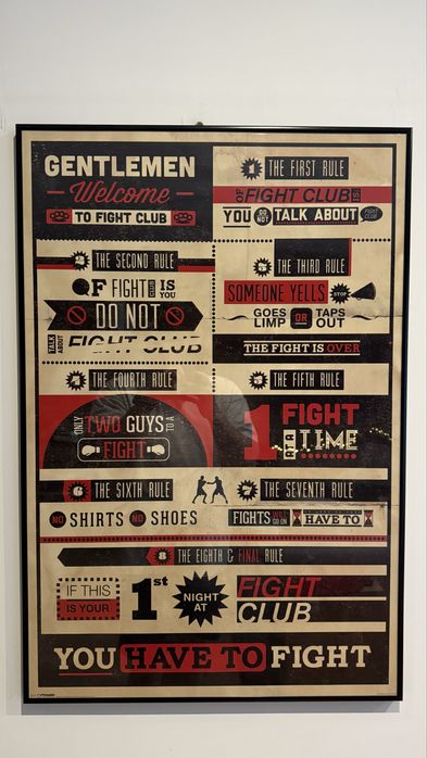 Plakat Fight Club z ramą