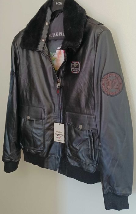 Kurtka Aeronautica skóra naturalna bardzo duża rozm  3 x XL