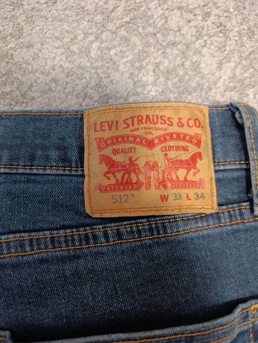 Jeansy męskie Levi's 512   roz. 33/34