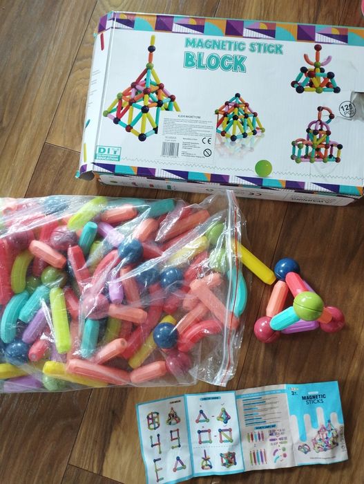Klocki magnetyczne 120 sztuk