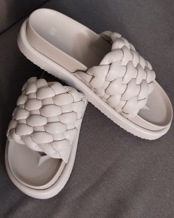 H&M klapki eko skóra - rozmiar 37