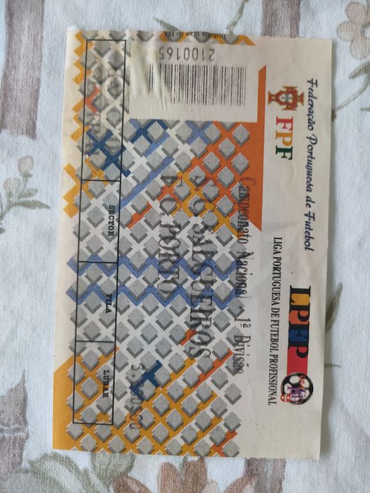 Bilhete Salgueiros FC Porto primeira divisão