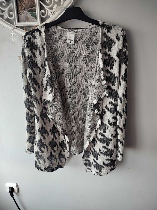 Sweterek wygodny kardigan w łatki r. S
