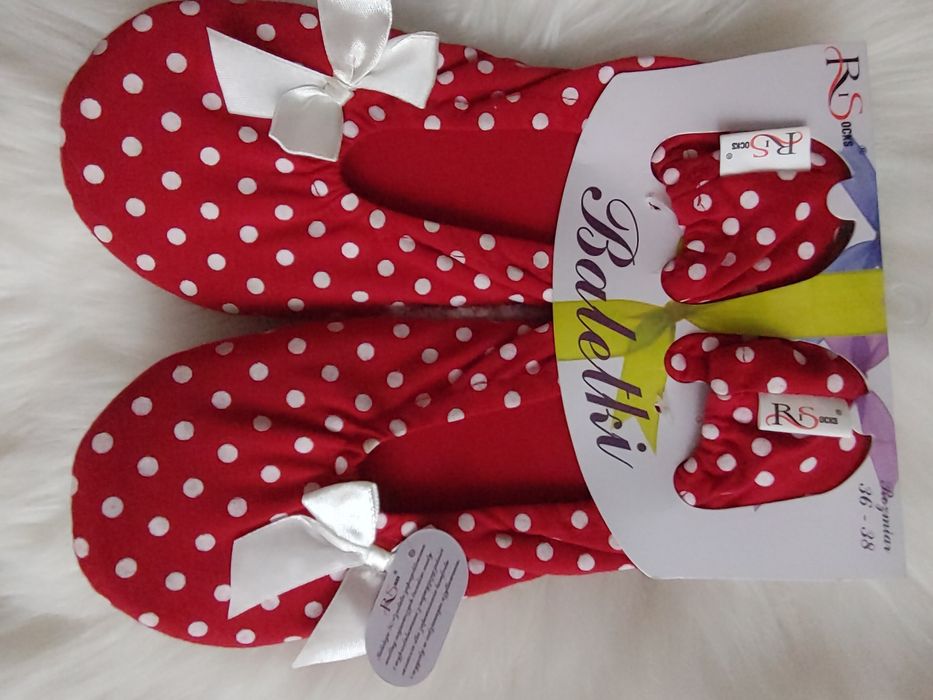 Risocks polskie baleriny,kapcie,bawełniane baletki,r. 36/38