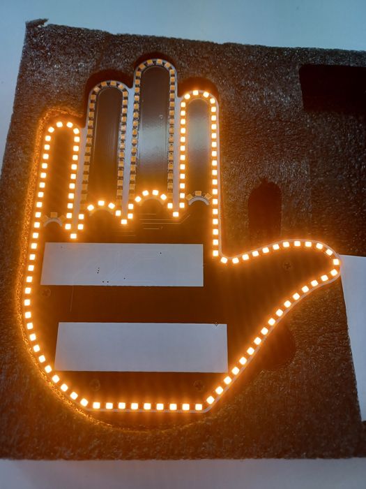 Lampa gestów z pilotem środkowy palec lampka led