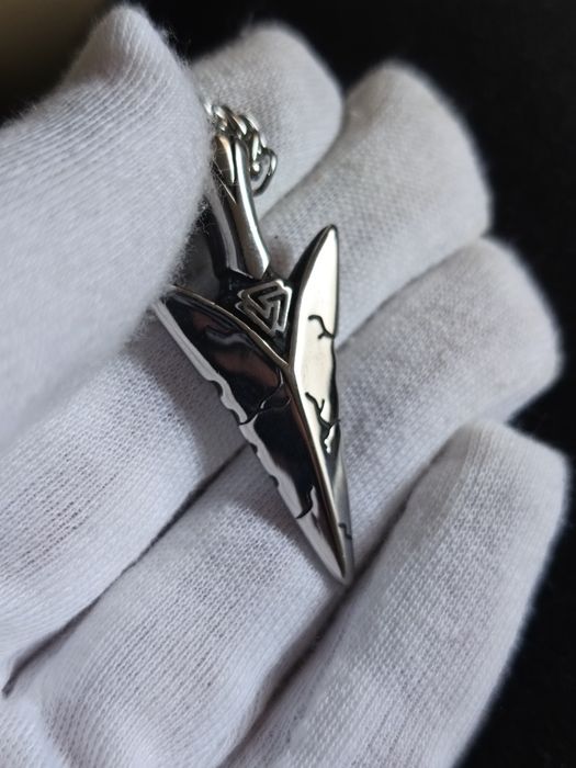 Colar 100% aço inoxidável Viking Silver Arrow