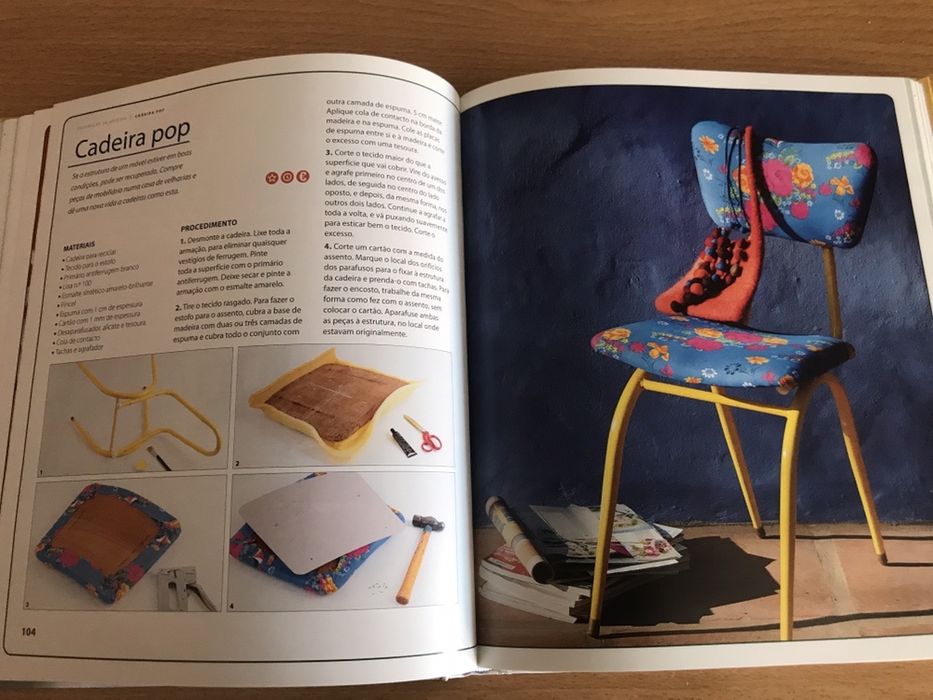 Livro que ensina a fazer diversos projetos de objetos decorativos
