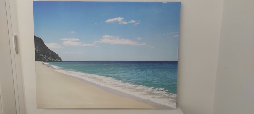 Quando grande com tela de fotografia de praia de Sesimbra