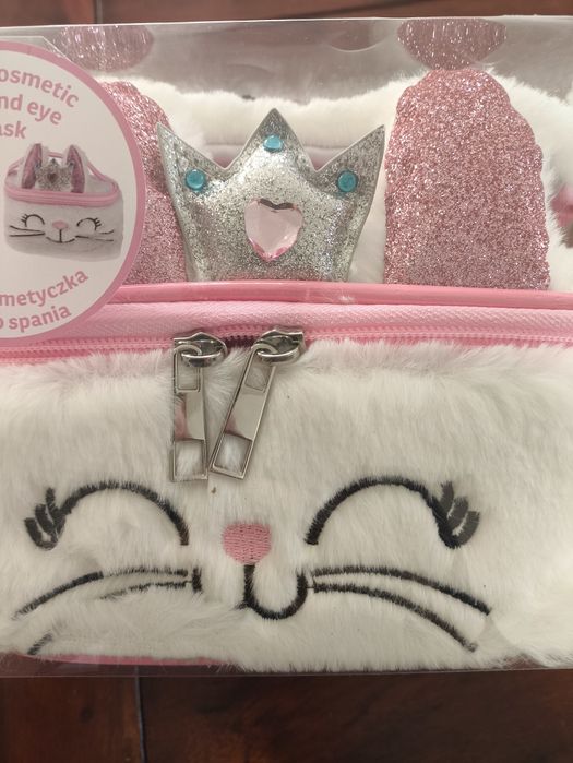 Smiki kosmetyczka kotek i opaska/maska
