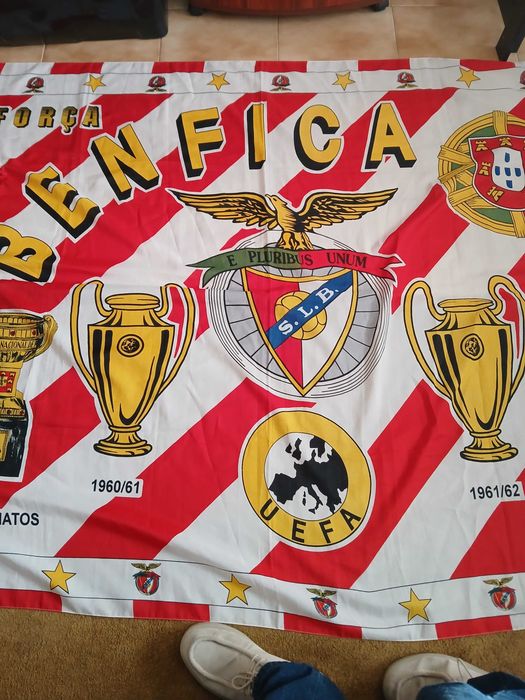 BENFICA-bandeira original do benfica anos 60 rarissima