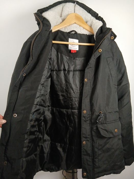 Lee Cooper kurtka damska czarna parka zimowa z kapturem L