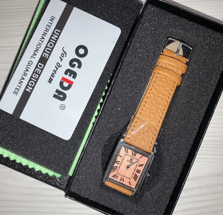 ‼️Часы OGEDA Tank Salmon ‼️   танк мужские наручные часы годинник