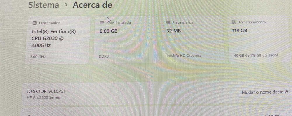 HP Pro3500 – Pentium G2030 + 8GB + SSD – 50€