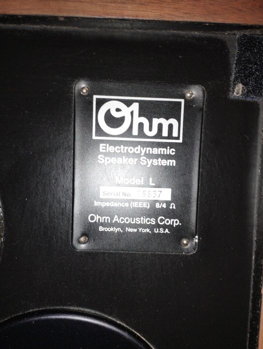 Колонки Ohm Model L /U.S.A